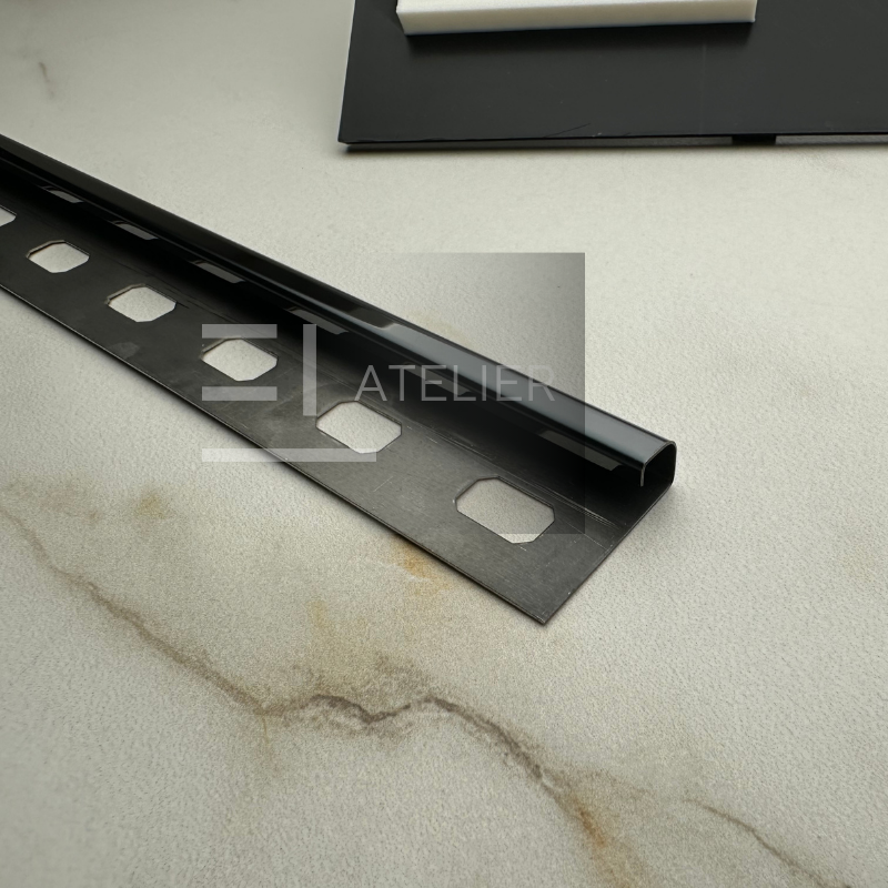 Profil Colt Exterior Rotund Inox Negru Lucios 10mm x 2700mm