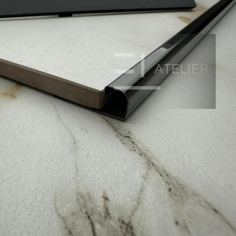 Profil Colt Exterior Rotund Inox Negru Lucios 10mm x 2700mm