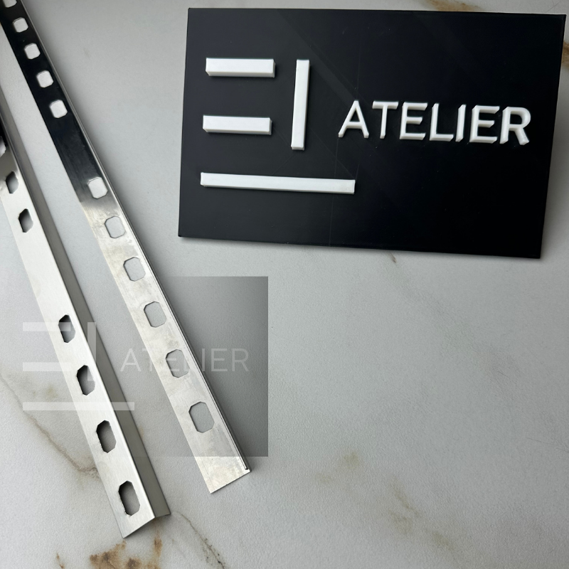 Profil Delimitare Gresie Faianta Finisaj Drept Inox Argintiu Mat 10mm x 2700mm