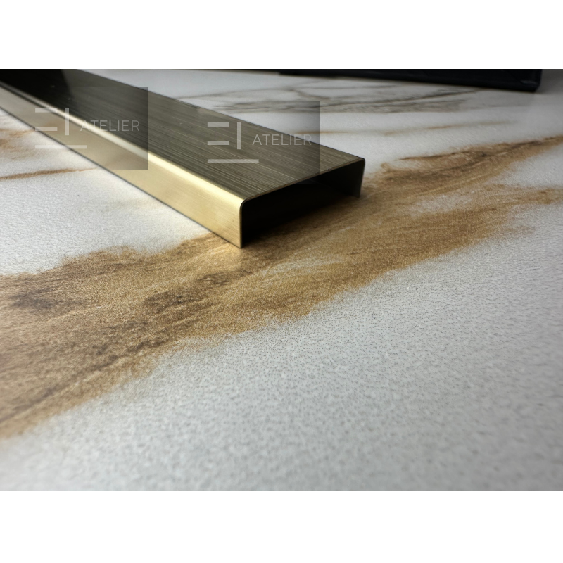 Profil U Inox Auriu Mat 50mm x 2700mm - EL Atelier
