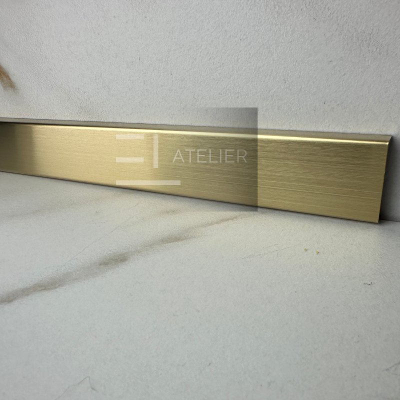 Profil decorativ U inox auriu mat montaj pereți pardoseli 50mm