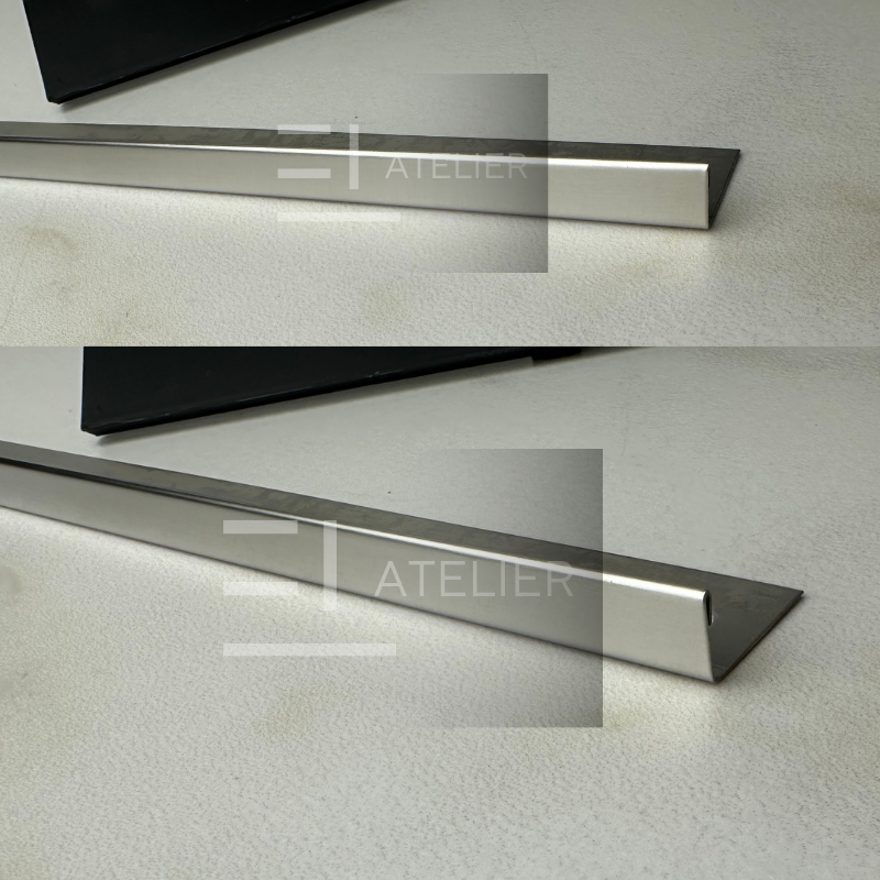 Profil Delimitare Gresie Faianta Finisaj Drept Inox Argintiu Mat 10mm x 2700mm