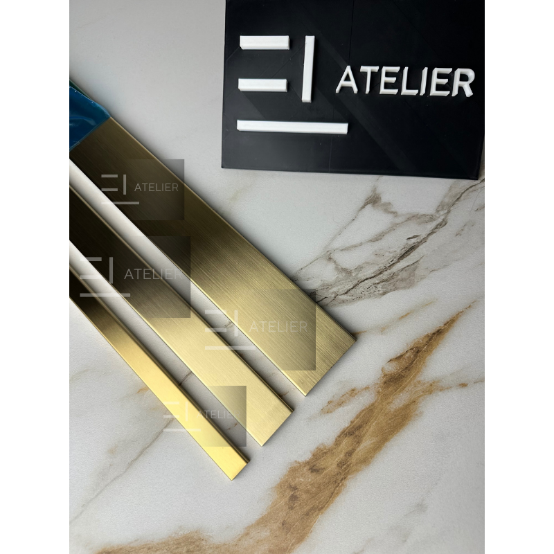 Profil U inox auriu mat 30mm finisaj premium design modern