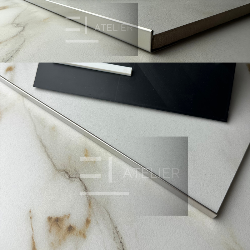 Profil Delimitare Gresie Faianta Finisaj Drept Inox Argintiu Mat 10mm x 2700mm