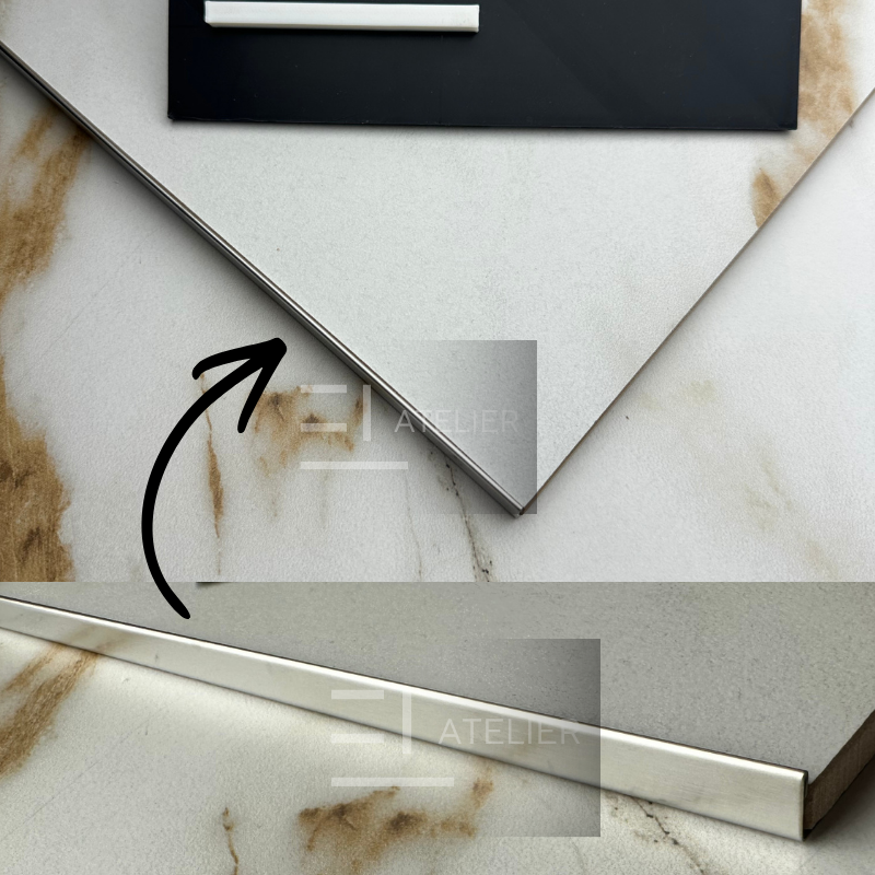 Profil Delimitare Gresie Faianta Finisaj Drept Inox Argintiu Lucios 10mm x 2700mm