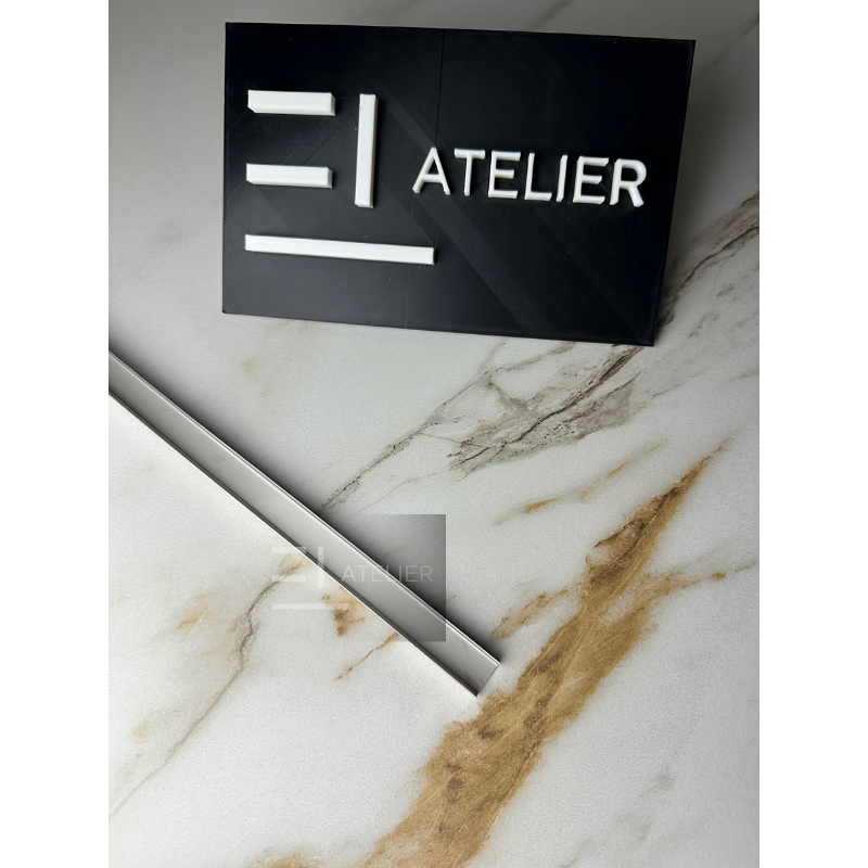 Profil U inox argintiu mat 15mm aplicare finisaj margini mobilier elegant