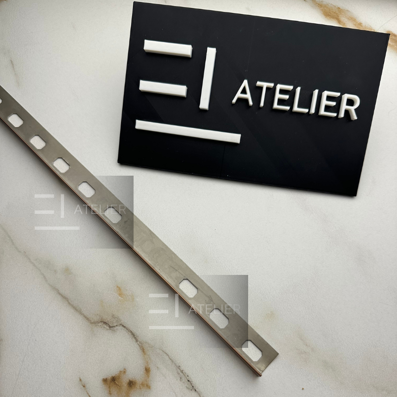 Profil Delimitare Gresie Faianta Finisaj Drept Inox Bronz Mat 10mm x 2700mm