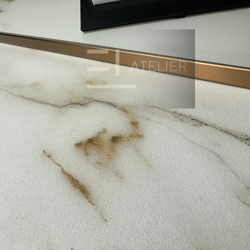Profil Delimitare Gresie Faianta Finisaj Drept Inox Bronz Mat 10mm x 2700mm