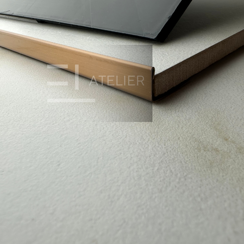Profil Delimitare Gresie Faianta Finisaj Drept Inox Bronz Mat 10mm x 2700mm