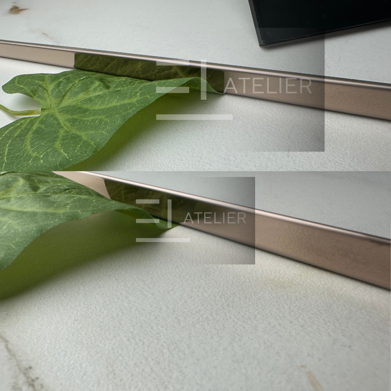 Profil Delimitare Gresie Faianta Finisaj Drept Inox Bronz (Rose-Gold) Lucios 10mm x 2700mm