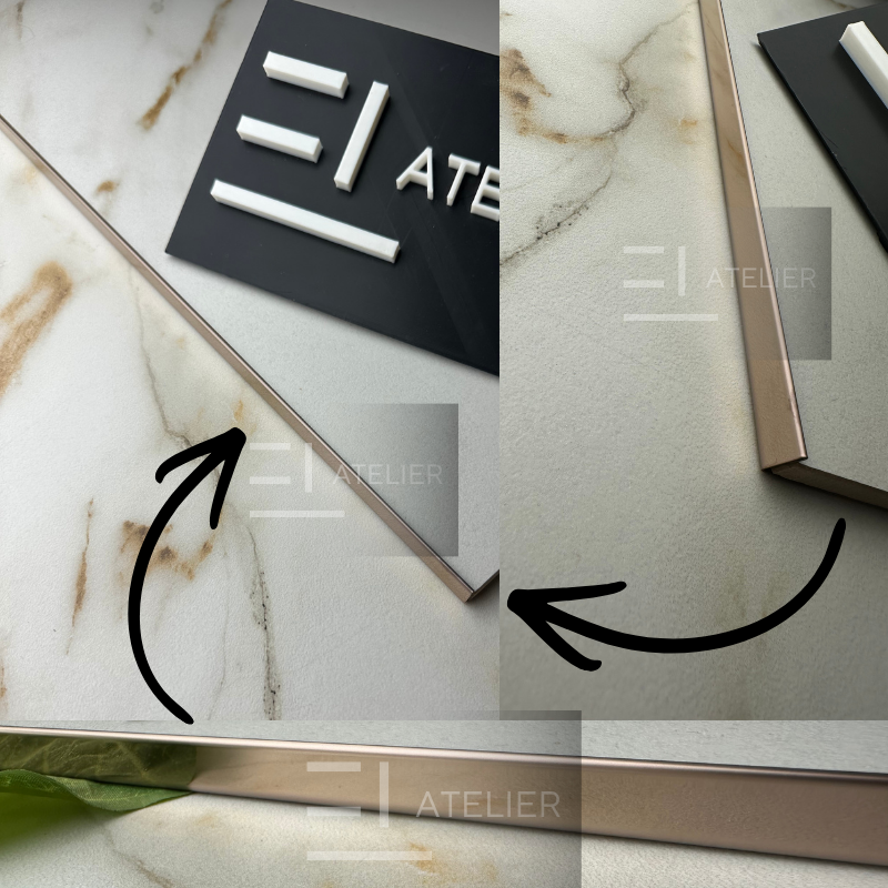 Profil Delimitare Gresie Faianta Finisaj Drept Inox Bronz (Rose-Gold) Lucios 10mm x 2700mm