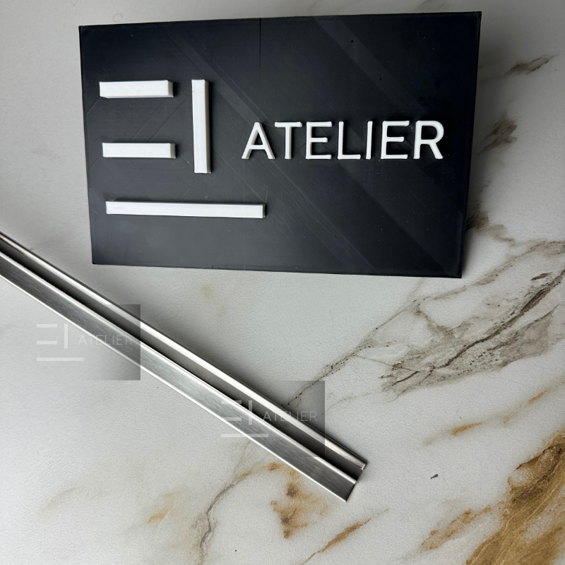Profil T inox argintiu mat 20mm finisaj premium design modern