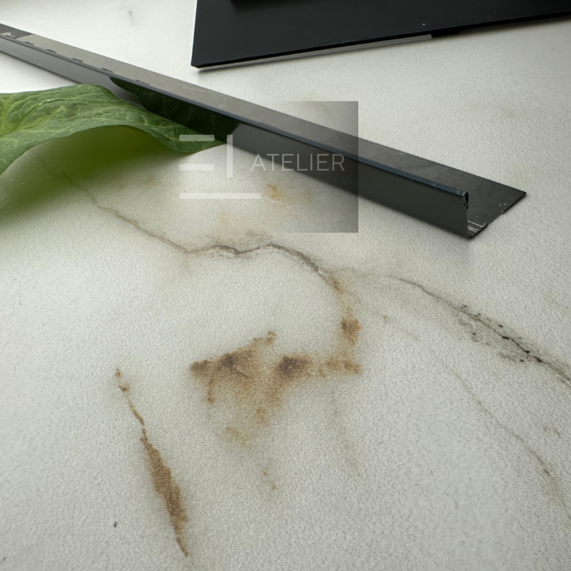 Profil Delimitare Gresie Faianta Finisaj Drept Inox Negru Lucios 10mm x 2700mm