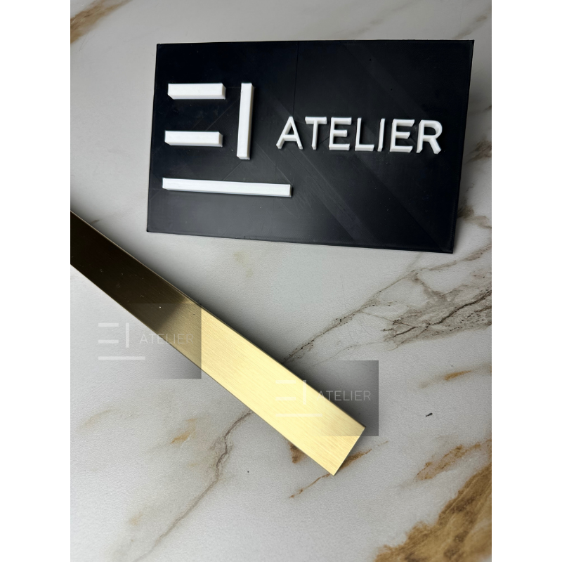 Profil T inox auriu mat 30mm finisaj premium design modern