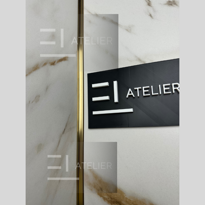 Profil interior faianță inox auriu lucios 10mm finisaj premium design modern
