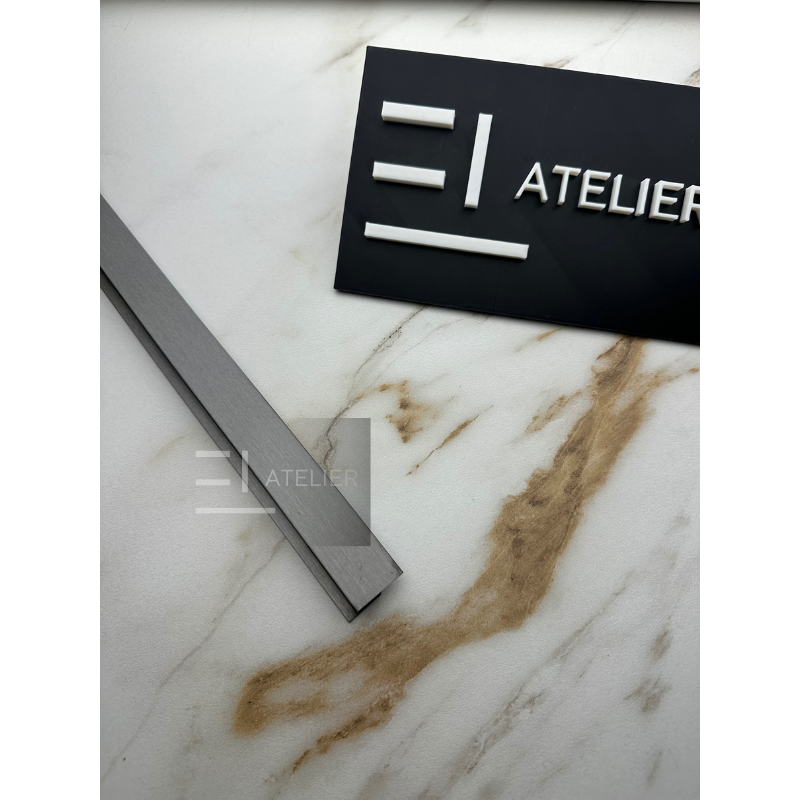 Profil T trecere gresie inox negru mat 25mm finisaj premium design modern