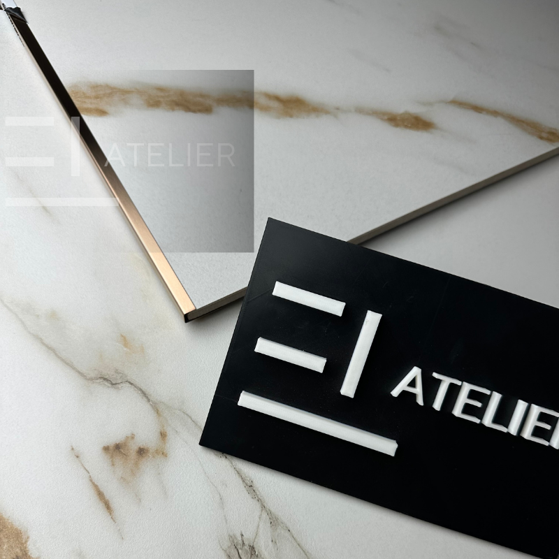 Profil colț exterior inox bronz rose-gold mat aplicare protecție margini faianță 10mm