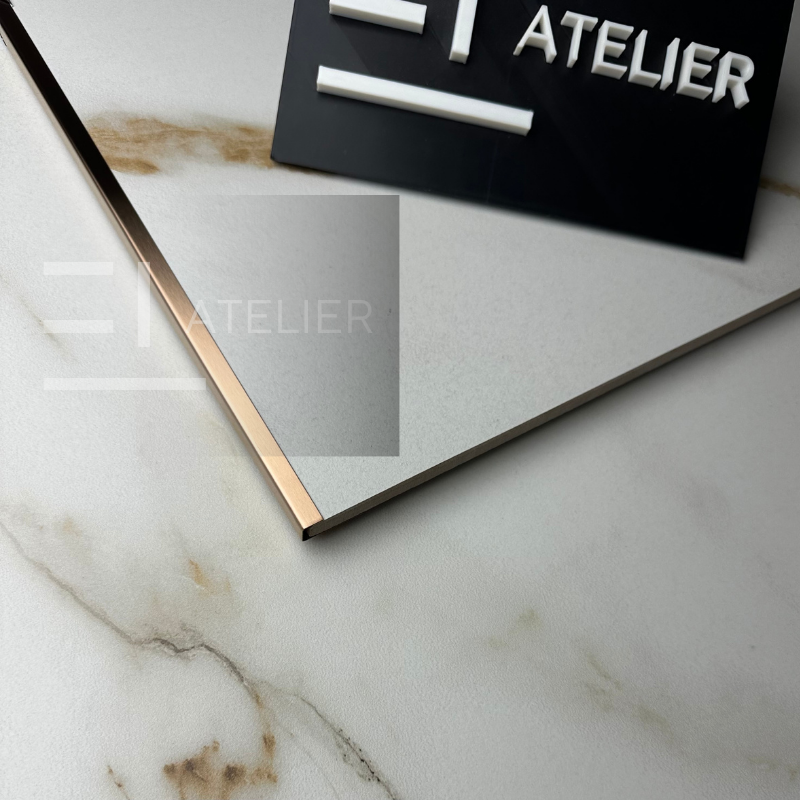 Profil Colt Exterior Inox Bronz ( Rose-Gold ) Mat 10mm x 2700mm - EL Atelier