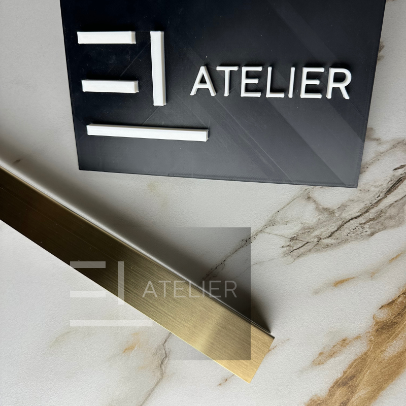 Profil L Inox Auriu Mat 30x30mm x 2700mm - EL Atelier