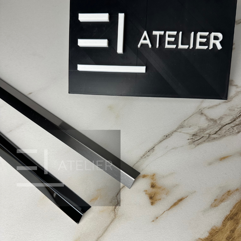 Profil L colț inox negru mat 10x10mm finisaj premium design modern