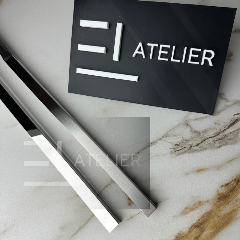 Profil L colț inox argintiu lucios 10x10mm finisaj premium design modern