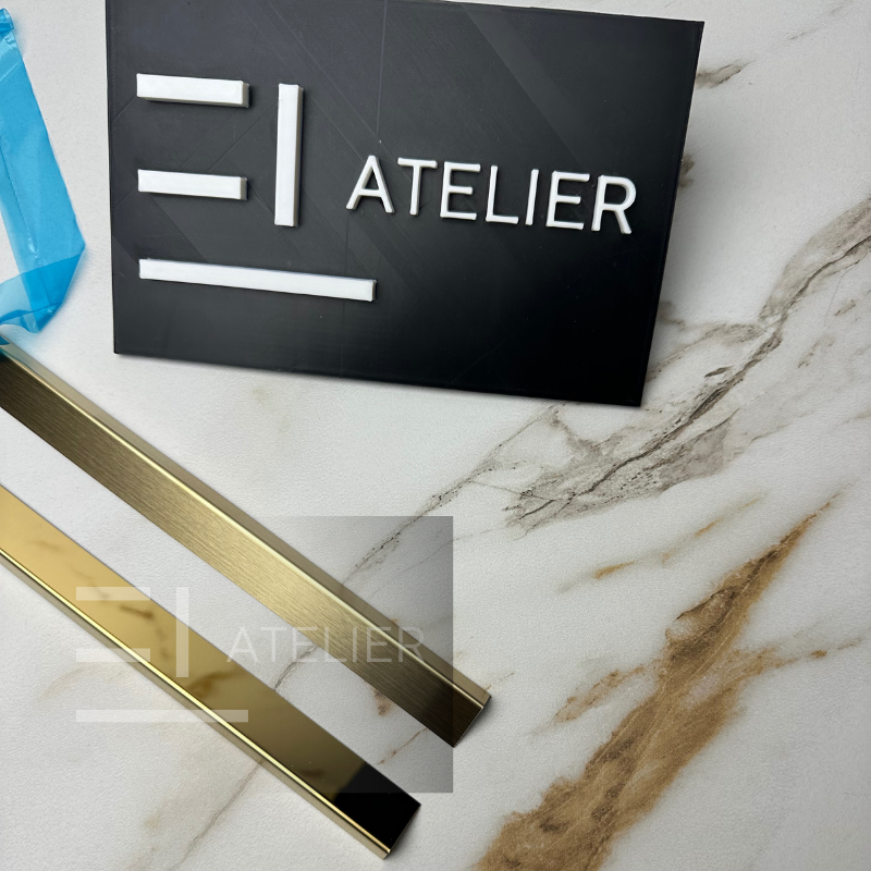 Profil L Inox Auriu Mat 20x10mm x 2700mm - EL Atelier