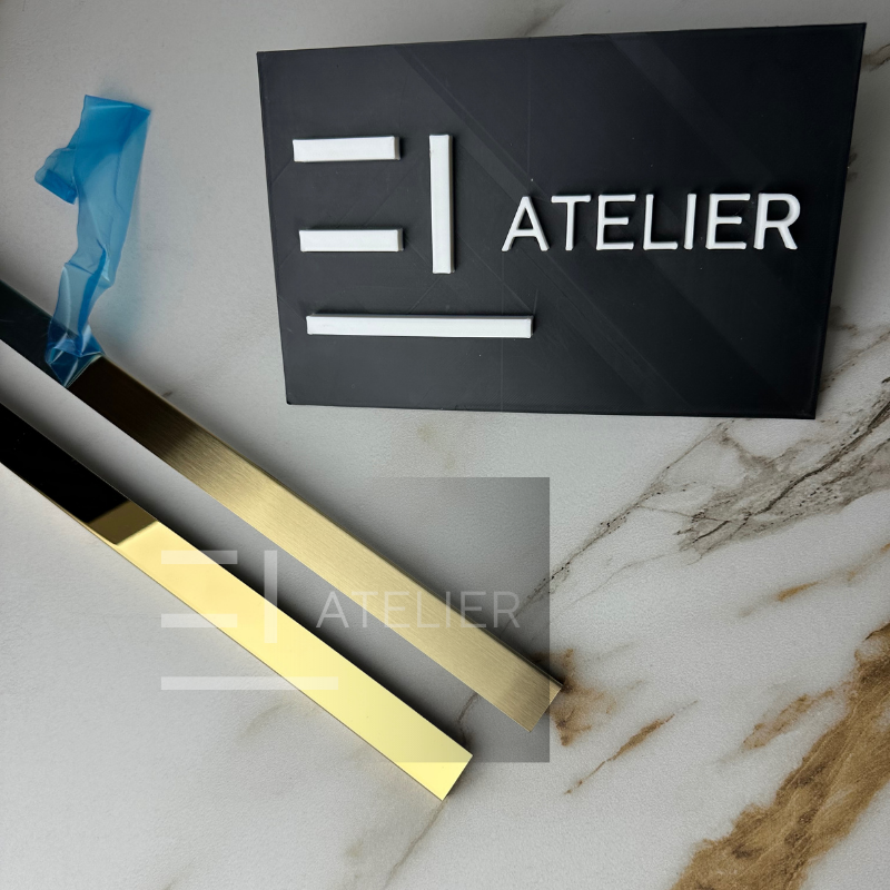 Profil L Inox Auriu Mat 20x10mm x 2700mm - EL Atelier