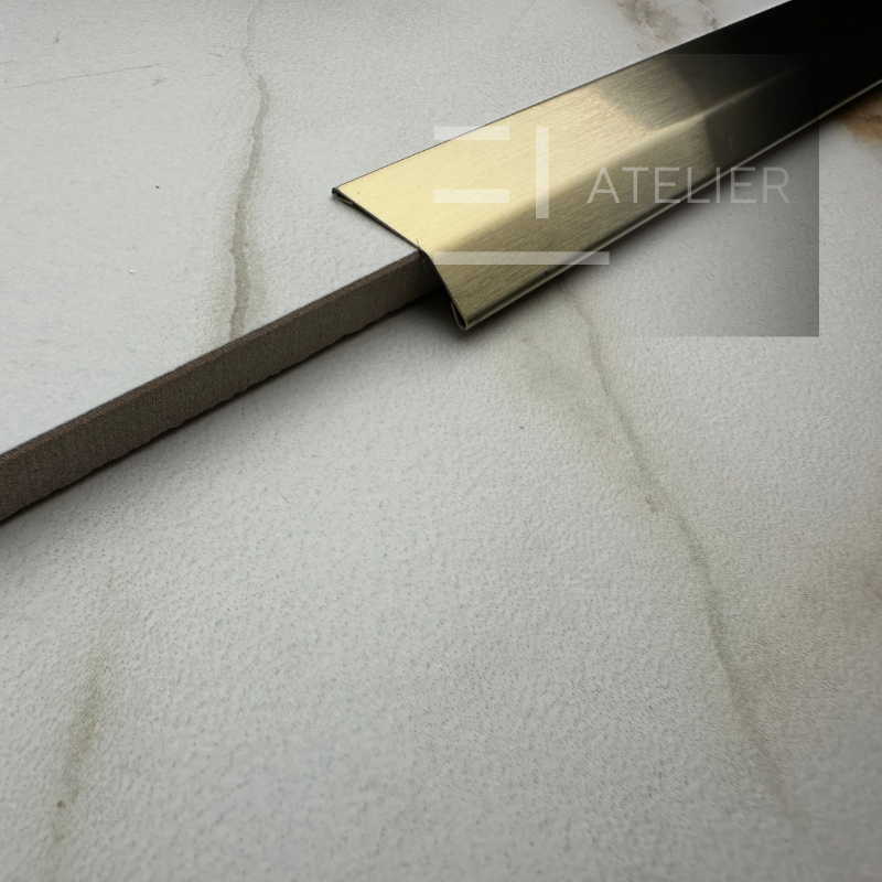 Profil Trecere Panta Nivelare Inox Auriu Mat 10mm x 2700mm - EL Atelier