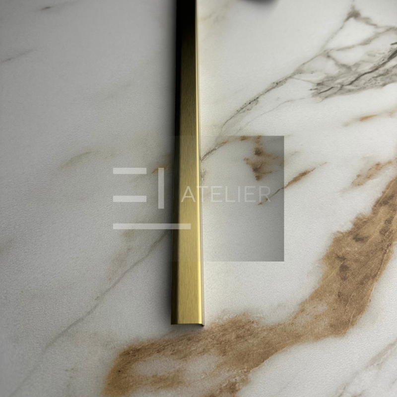 Profil L Teșit Inox Auriu Mat 30x30mm x 2700mm - EL Atelier