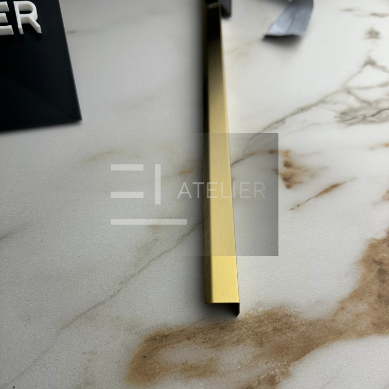 Profil L Teșit Inox Auriu Mat 30x30mm x 2700mm - EL Atelier