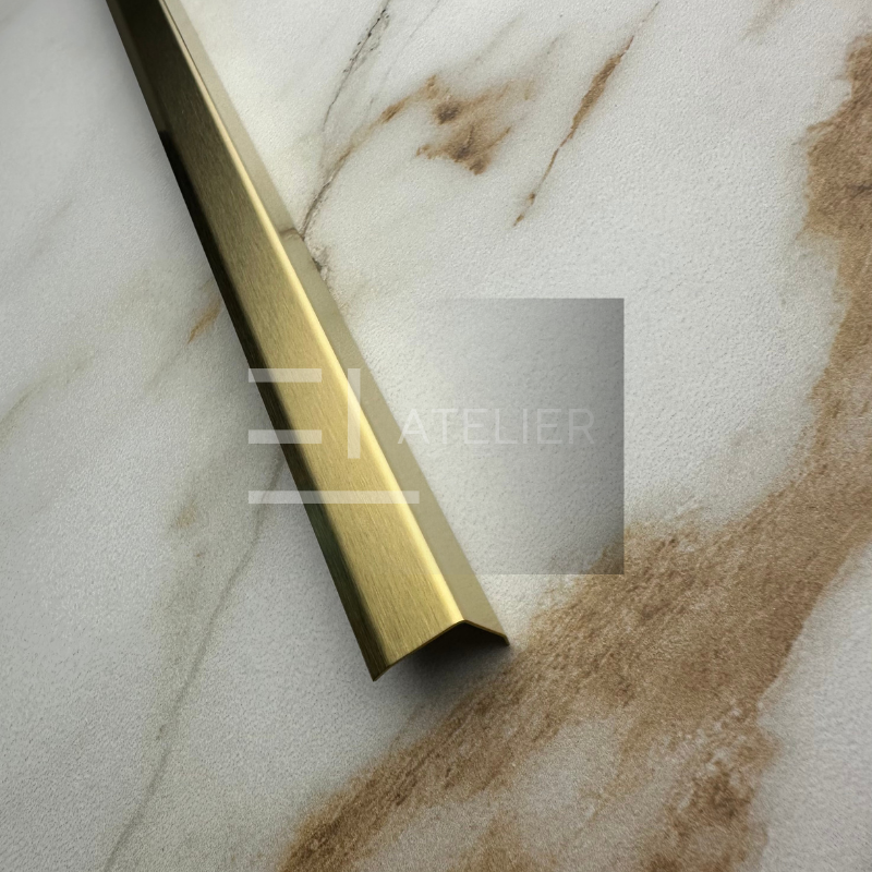 Profil L Teșit Inox Auriu Mat 30x30mm x 2700mm - EL Atelier