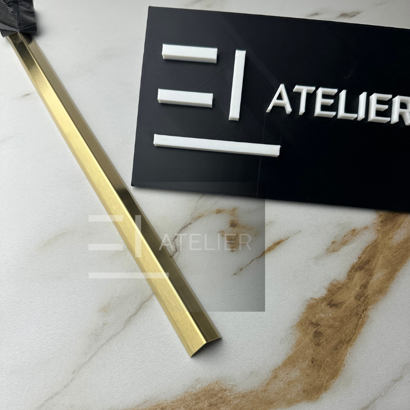 Profil L Teșit Inox Auriu Mat 30x30mm x 2700mm - EL Atelier