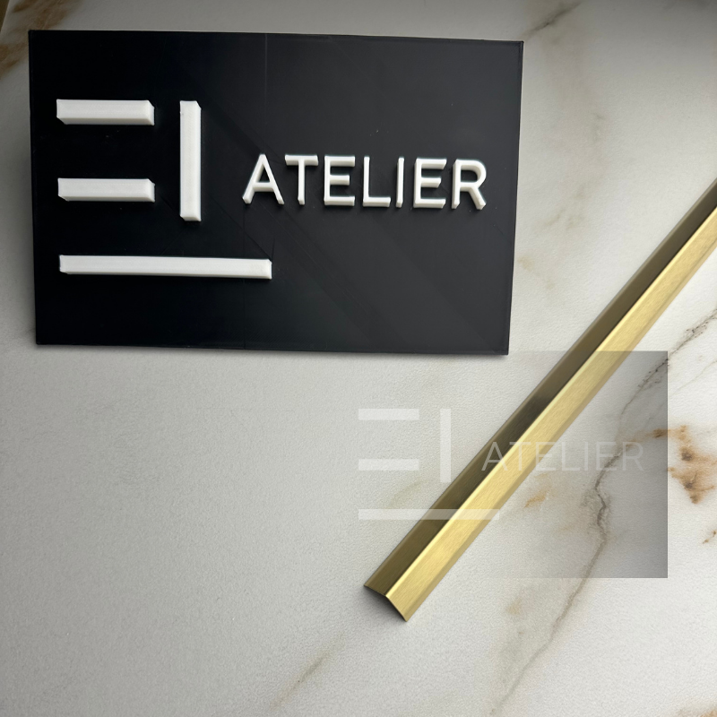 Profil L Teșit Inox Auriu Mat 30x30mm x 2700mm - EL Atelier
