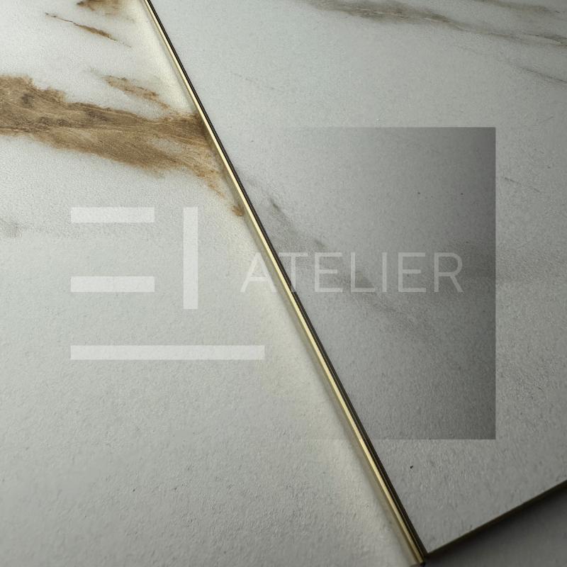 Profil delimitare gresie faianță inox auriu mat 10mm finisaj premium design modern