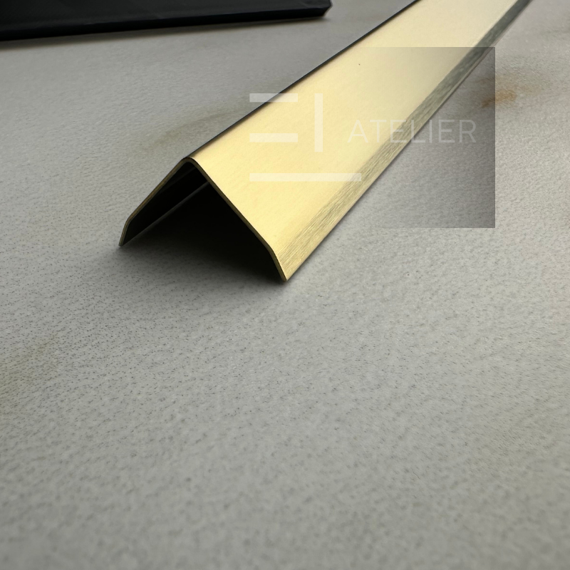 Profil L Teșit Inox Auriu Mat 30x30mm x 2700mm - EL Atelier