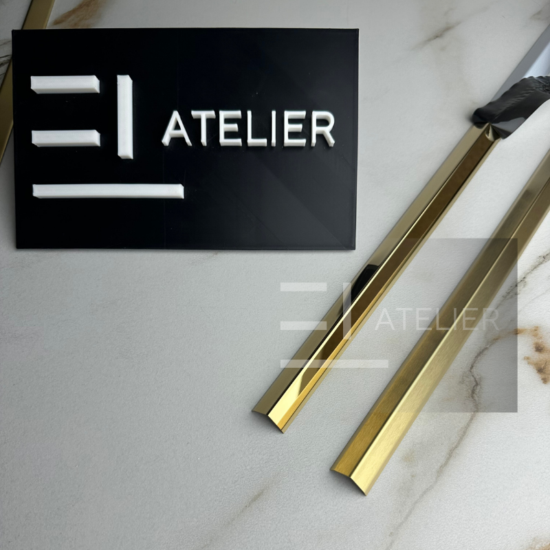 Profil L Teșit Inox Auriu Mat 30x30mm x 2700mm - EL Atelier
