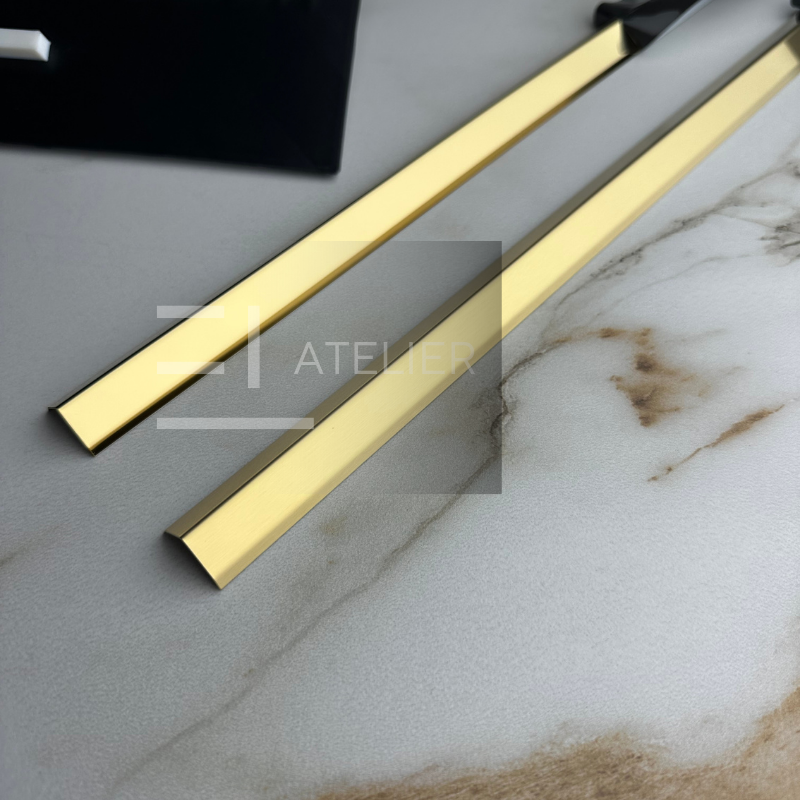 Profil L Teșit Inox Auriu Mat 30x30mm x 2700mm - EL Atelier