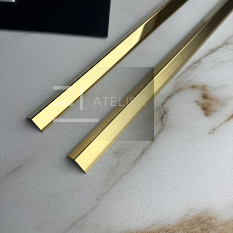 Profil L Teșit Inox Auriu Mat 30x30mm x 2700mm - EL Atelier