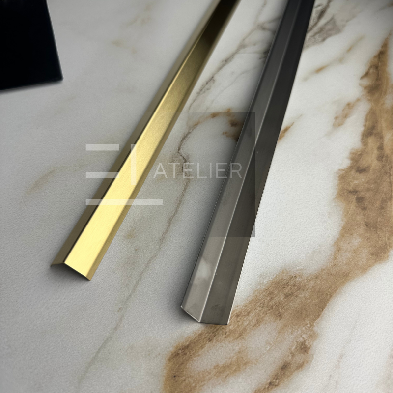 Profil L Teșit Inox Auriu Mat 30x30mm x 2700mm - EL Atelier