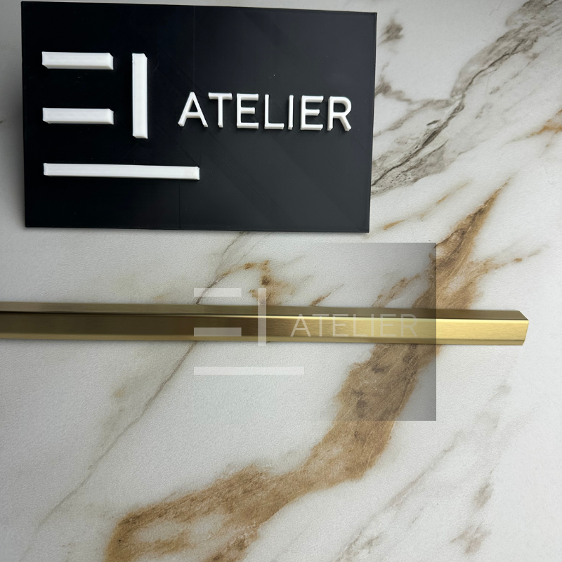 Profil L Teșit Inox Auriu Mat 30x30mm x 2700mm - EL Atelier