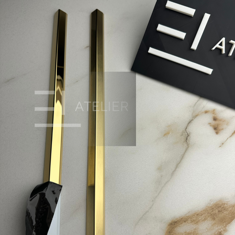 Profil L Teșit Inox Auriu Mat 30x30mm x 2700mm - EL Atelier