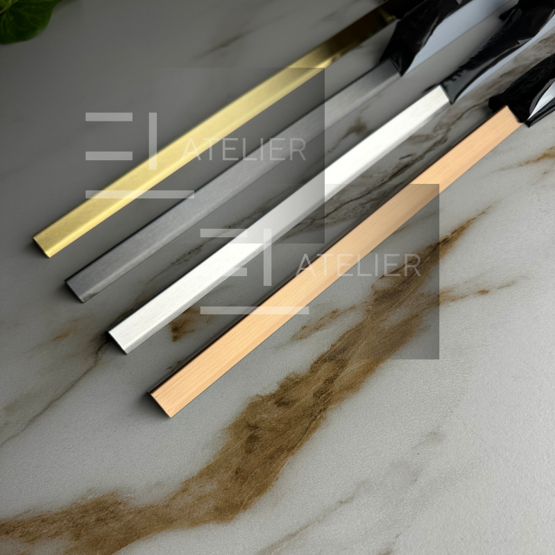 Profil L Teșit Inox Bronz (Rose-Gold) Mat 15x15mm x 2700mm - EL Atelier