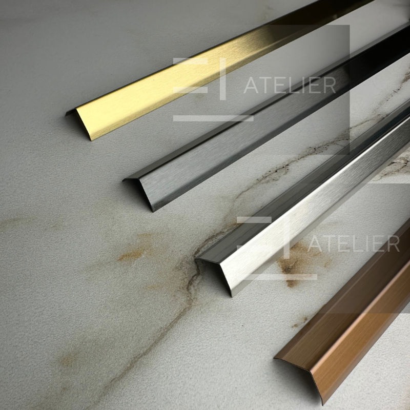 Profil L Teșit Inox Bronz (Rose-Gold) Mat 15x15mm x 2700mm - EL Atelier