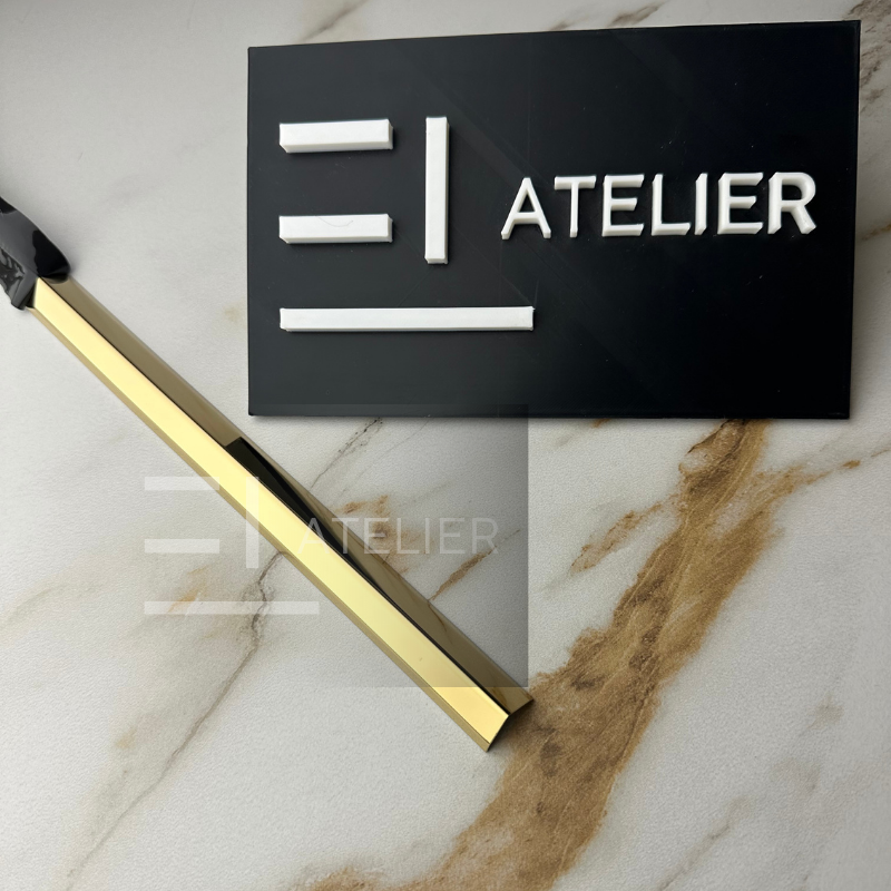 Profil L Teșit Inox Auriu Lucios 40x40mm x 2200mm - EL Atelier