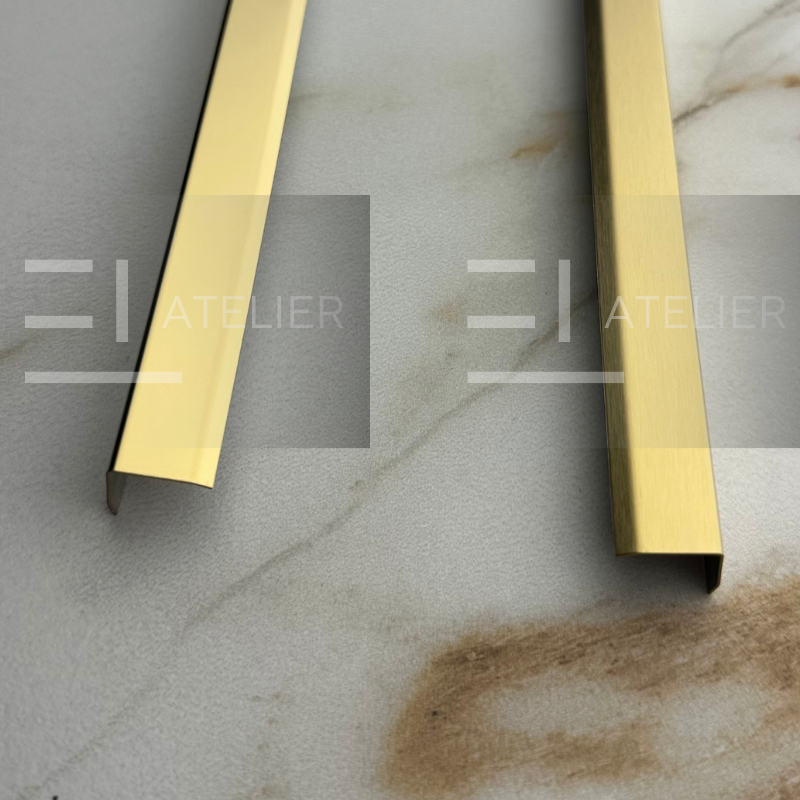 Profil L Teșit Inox Auriu Mat 30x30mm x 2700mm - EL Atelier