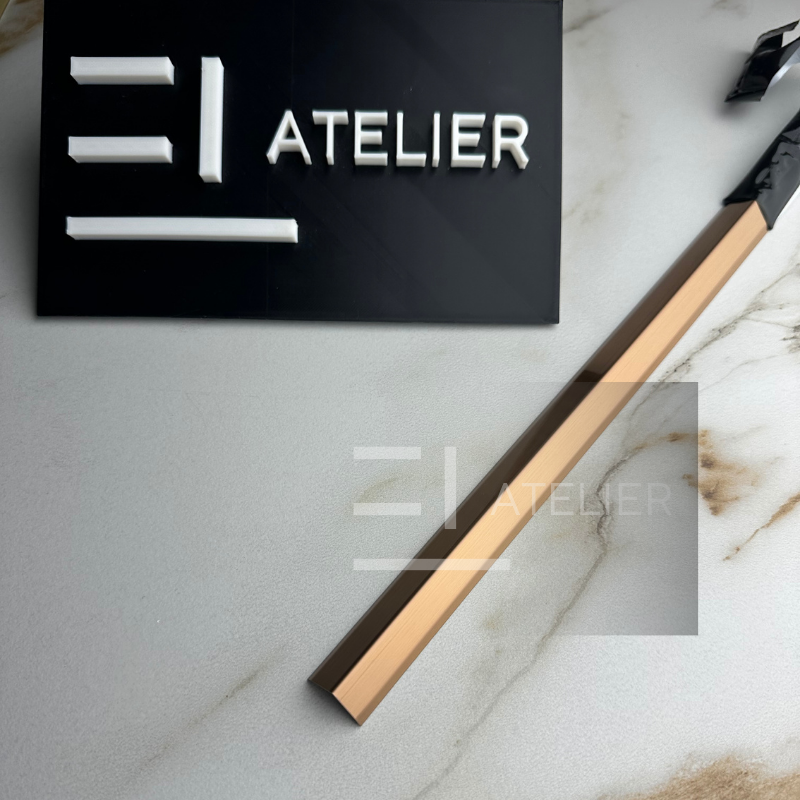 Profil L Teșit Inox Bronz (Rose-Gold) Mat 15x15mm x 2700mm - EL Atelier