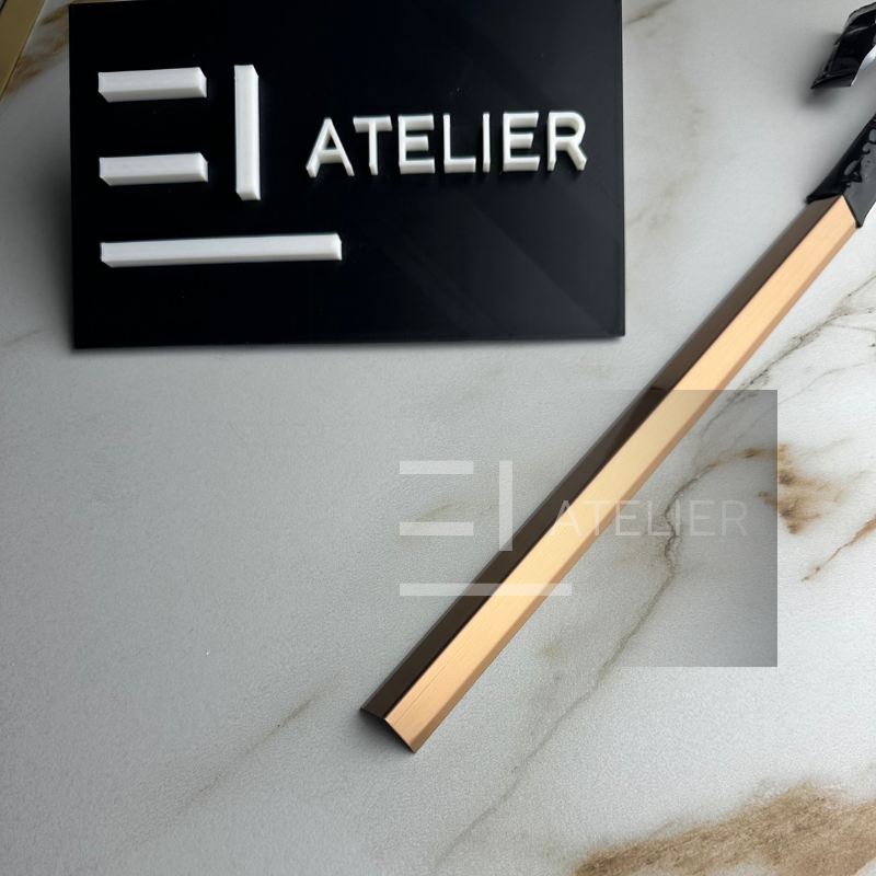 Profil L Teșit Inox Bronz (Rose-Gold) Mat 15x15mm x 2700mm - EL Atelier