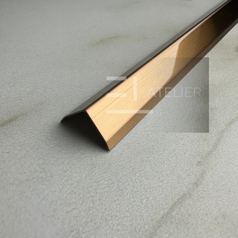 Profil L Teșit Inox Bronz (Rose-Gold) Mat 15x15mm x 2700mm - EL Atelier