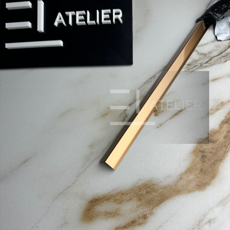 Profil L Teșit Inox Bronz (Rose-Gold) Mat 15x15mm x 2700mm - EL Atelier