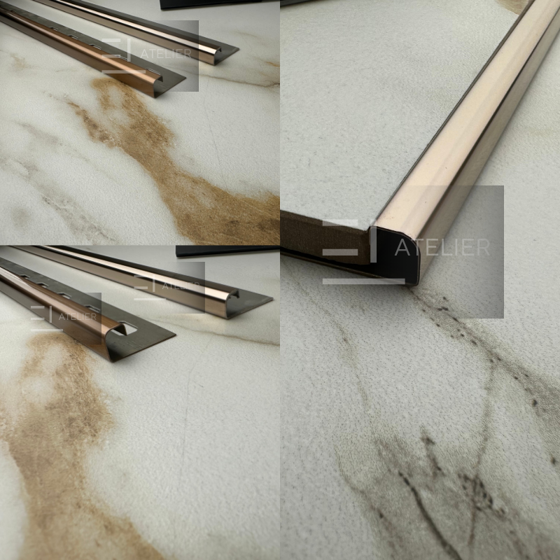 Profil Colt Exterior Rotund Inox Bronz (Rose-Gold) Lucios 10mm x 2700mm